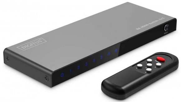 DIGITUS 5x1 HDMI Switch, 8K/60Hz (4:4:4), HDR, HDCP2.3 DS-55334