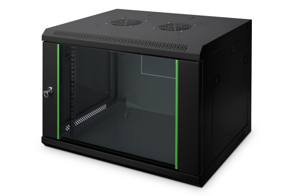 DIGITUS 7U nástěnná skříňka 416x600x450 mm, barva černá (RAL 9005) Dynamic Basic Series DN-19 07-U-EC-SW