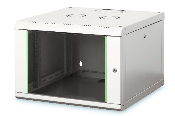 Digitus 7U wall mounting cabinet 420x600x600 mm, color grey (RAL 7035) DN-19 07U-6/6