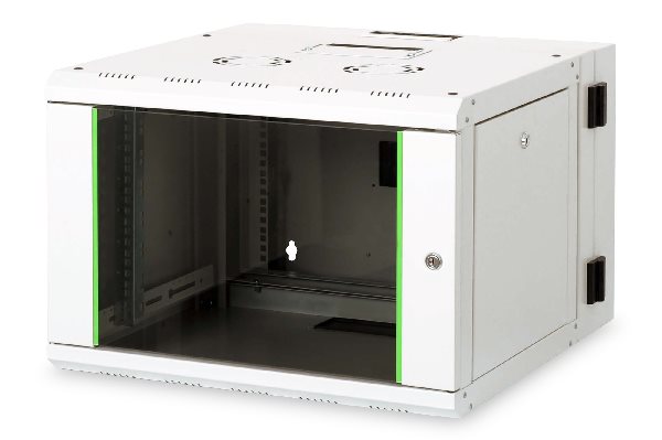 Digitus 7U wall mounting cabinet, double sectioned 420x600x600 mm, color grey (RAL 7035) DN-19 07-U-3