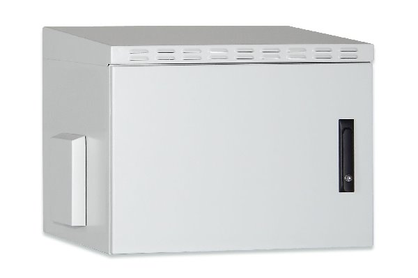 Digitus 9U wall mounting cabinet, outdoor, IP55 579x600x600 mm, color grey (RAL 7035) DN-19 09U-6/6-I-OD