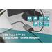 DIGITUS Adaptér USB-C - 2x HDMI, 18 cm 4K/30Hz, stříbrný, hliníkový kryt DA-70828