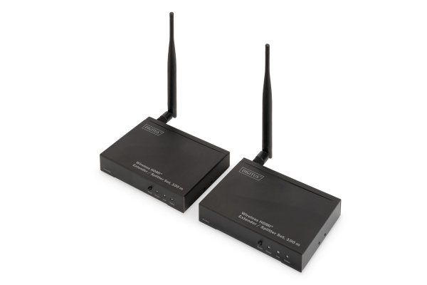 DIGITUS Bezdrátový extender HDMI, 100 m, funkce rozbočovače 5GHz (max. 4 obrazovky), Full HD, 1080p sada 2 kusů DS-55314