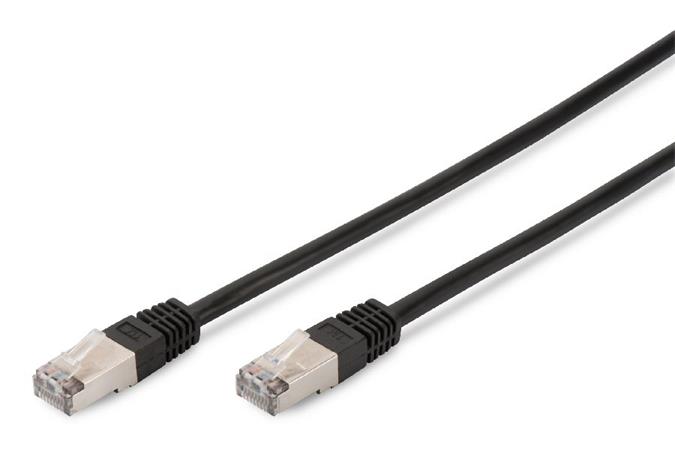 Digitus CAT 5e SF-UTP patch cable, Cu, PVC AWG 26/7, length 10 m, color black DK-1531-100/BL
