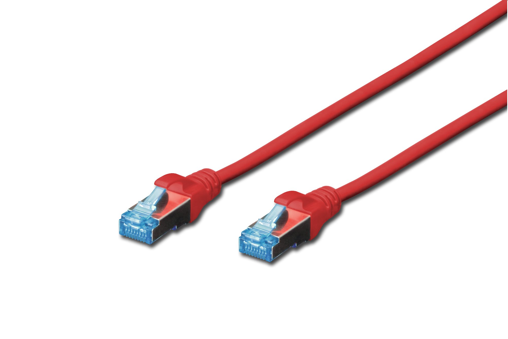 Digitus CAT 5e SF-UTP patch cable, Cu, PVC AWG 26/7, length 3 m, color red