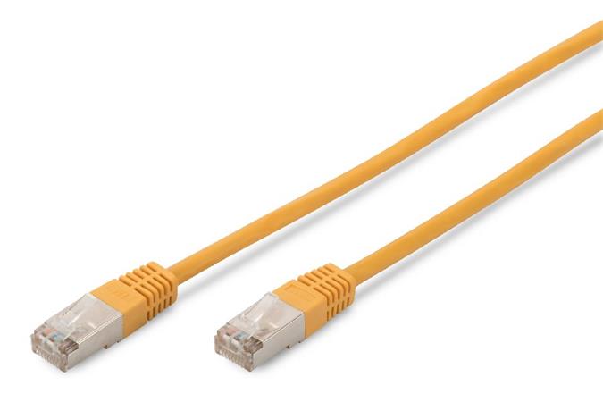 Digitus CAT 5e SF-UTP patch cable, Cu, PVC AWG 26/7, length 5 m, color yellow DK-1531-050/Y