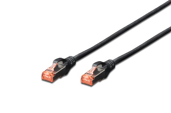 Digitus CAT 6 S-FTP patch cable, Cu, LSZH AWG 27/7, length 7 m, color black DK-1644-070/BL