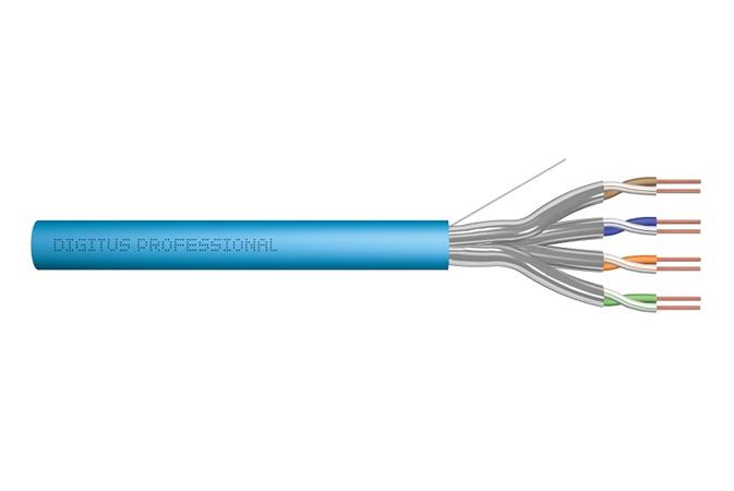 DIGITUS CAT 6A U-FTP installation cable, raw, length 100 m, paper box, AWG 23/1, LSZH-1, simplex, color b DK-1623-A-VH-1