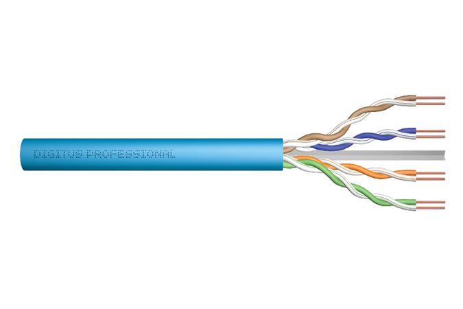 DIGITUS CAT 6A U-UTP installation cable, raw, Length 305 m, Paper Box, LSOH, AWG 23, Simplex Color ligh DK-1613-A-VH-305
