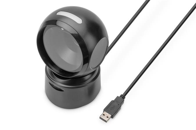 DIGITUS DA-81005 Skener čárových kódů, 2D, stolní, USB, 200 skenů/s