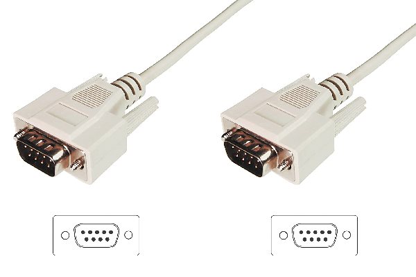 Digitus Datatransfer connection cable, D-Sub9 M/M, 3.0m, serial, molded, be AK-610107-030-E