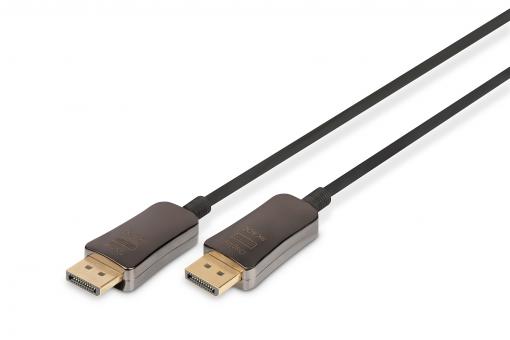 Digitus DisplayPort AOC hybrid-fiber connection cable M/M, 30m, UHD 8K@60Hz, CE, gold, bl AK-340107-300-S