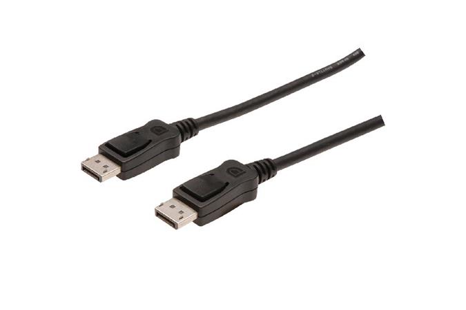 Digitus DisplayPort connection cable, DP M/M, 5.0m, w/interlock, Full HD 1080p, bl DK-340100-050-S