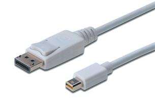 Digitus DisplayPort připojovací kabel, mini DP/M - DP/M 3.0m AK-340102-030-W