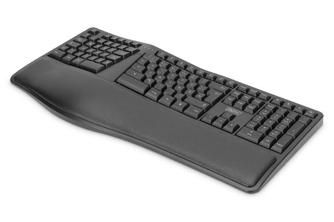DIGITUS Ergonomická Klávesnice, Bezdrátová, 2,4 GHz ( QWERTZ ) DA-20157