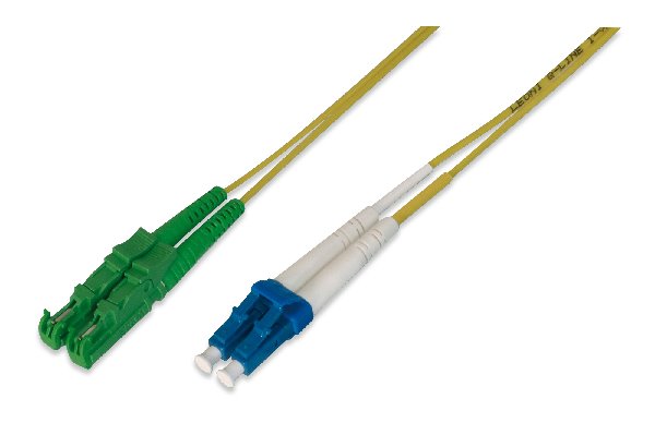 Digitus Fiber Optic Patch Cord, E2000 (APC) to LC (PC) Singlemode 09/125 µ, Duplex, Length 3 m AL-9E2000LC-03I