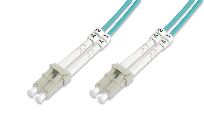 Digitus Fiber Optic Patch Cord, LC to LC Multimode 50/125 a, Duplex Length 20m, Class OM3 DK-2533-20/3