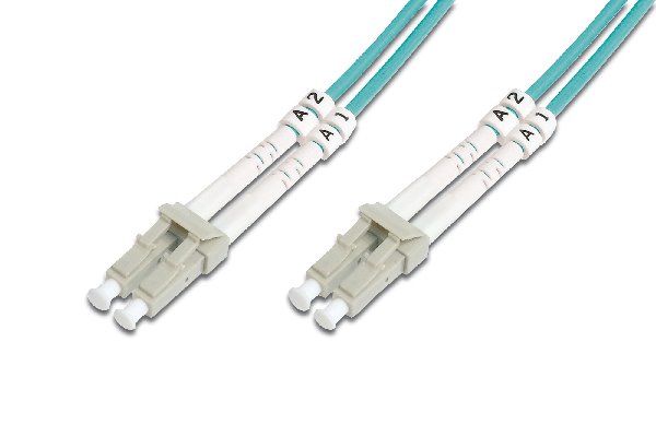 Digitus Fiber Optic Patch Cord, LC to LC Multimode 50/125 µ, Duplex Length 15m, Class OM3 DK-2533-15/3