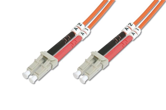 DIGITUS Fiber Optic Patch Cord, LC to LC, Multimode, OM2, 50/125 µ, Duplex Length 1m DK-2533-01