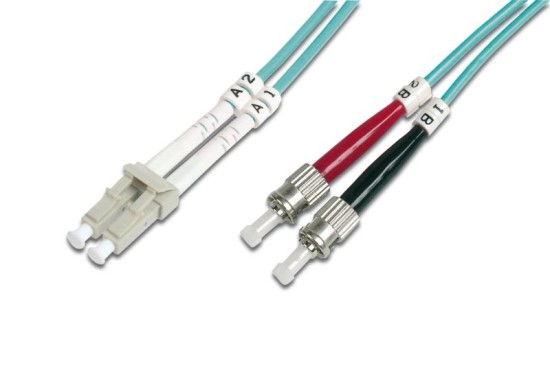 DIGITUS Fiber Optic Patch Cord, LC to ST, Multimode 50/125 µ, Duplex Length 7m, Class OM3 DK-2531-07/3