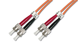 DIGITUS Fiber Optic Patch Cord, ST to ST, Multimode OM2, 50/125 µ, Duplex Length 2m DK-2511-02