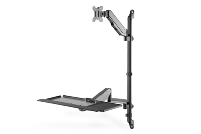 DIGITUS Flexible wall-mounted sit-stand workstation, single monitor DA-90372