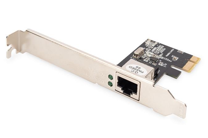 DIGITUS Gigabit Ethernet PCI Express síťová karta, nízkoprofilový držák, Realtek RTL8111H DN-10130-1
