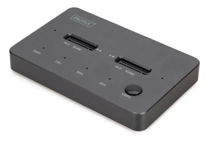 DIGITUS Klonovací stanice a externí box pro NVMe M.2 SSD USB 3.1 Gen2 Type-C DA-71545-1