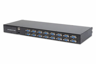 DIGITUS Modular KVM 16-port for LCD console DS-72210 and DS-72211 with cables DS-72214