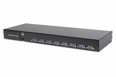DIGITUS Modular KVM 8-port for LCD console DS-72210 and DS-72211 with cables DS-72213