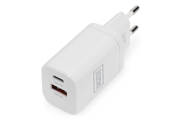 DIGITUS Nabíječka Dual Port USB 1x USB-A / 1x USB-C 30W, 1x 2,4A, 1x 3A, QC3.0 DA-10062