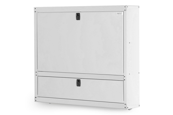Digitus Nástěnná pracovní skříňka 2 skříně, 650x750x150 mm, RAL 7035 DN-39009