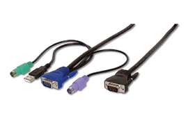 Digitus Octopus Cable, VGA, 2xPS/2, 1xUSB 1,8 m AK 82001