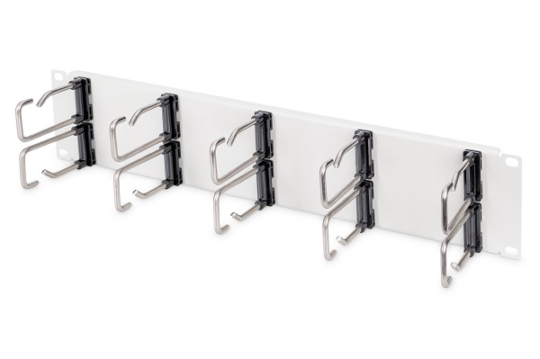 DIGITUS Panel pro správu kabelů s ocelovými kroužky pro skříně 482,6 mm (19 "), 2U DN-97666-2U
