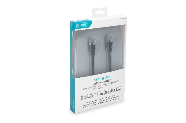 Digitus Patch Cable, CAT6, RJ45 M/M, 1.0m, S-FTP, AWG 27/7, LSZH, bl DB-160144-010-S