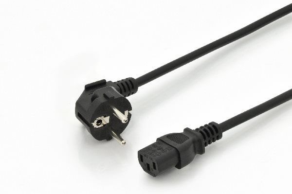 Digitus Power Cord, CEE 7/7 (Typ-F) 90o angled - C13 M/F, 1.8m, H05VV-F3G 0.75qmm, VDE, bl DB-440109-018-S