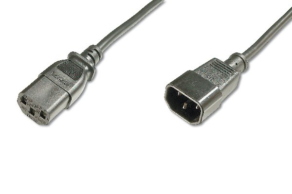 Digitus Power Cord extension cable, C14 - C13 M/F, 5.0m, H05VV-F3G 1.0qmm, bl AK-440201-050-S