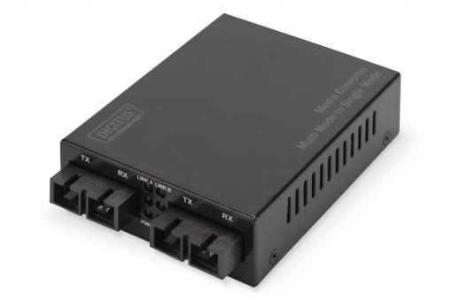 DIGITUS Professional Gigabit Multimode/Singlemode Media Converter SC/SC DN-82124