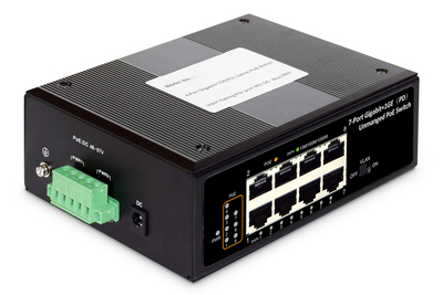 DIGITUS Professional Industrial 7-port Gigabit PoE+ switch with 1x PD port DN-651113