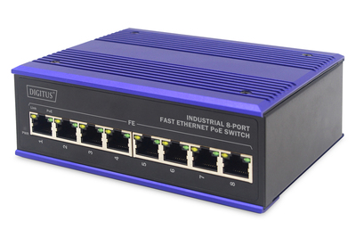 DIGITUS Professional Industrial 8-Port Fast Ethernet PoE Switch DN-650108