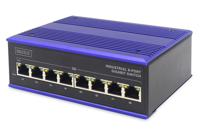 DIGITUS Professional Industrial 8-Port Gigabit Switch DN-651119