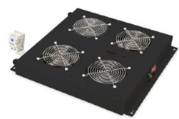 DIGITUS Professional Roof Cooling Unit for Unique Network Cabinets & Dynamic Basic Network- and Server C DN-19 FAN-2-B-N