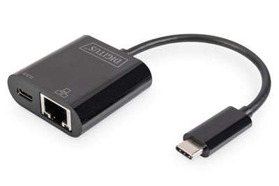 DIGITUS Professional USB Type-C™ Gigabit Ethernet adapter with Power Delivery support DN-3027