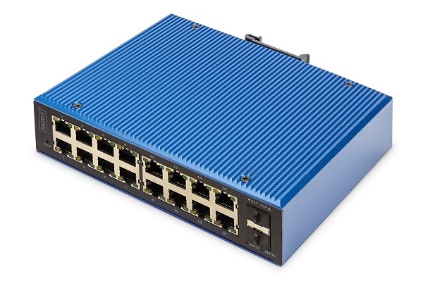 Digitus Průmyslový 16+2portový řízený gigabitový ethernetový přepínač L2 DN-651158