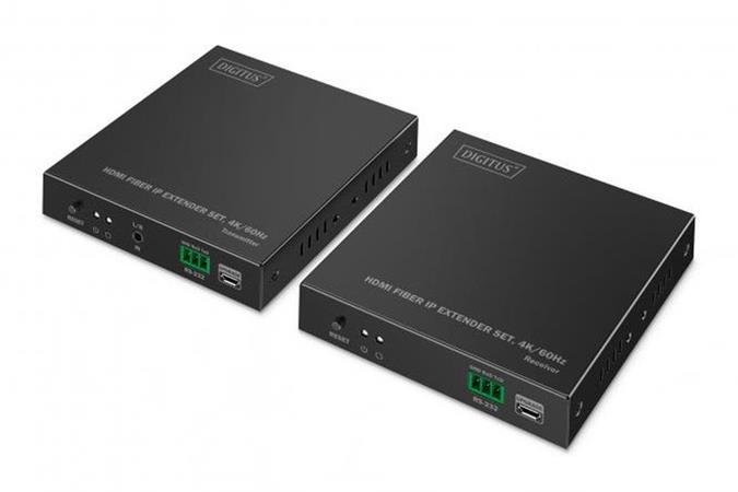 DIGITUS Sada optického HDMI extenderu 4K/60 Hz, 40 km / 300 m, černá DS-55350