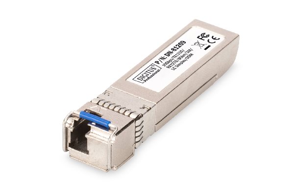 Digitus SFP+ 10 Gbps Bi-directional Module, Singlemode, 60km, Tx1330/Rx1270, LC Simplex Connector, with DDM fea DN-81209