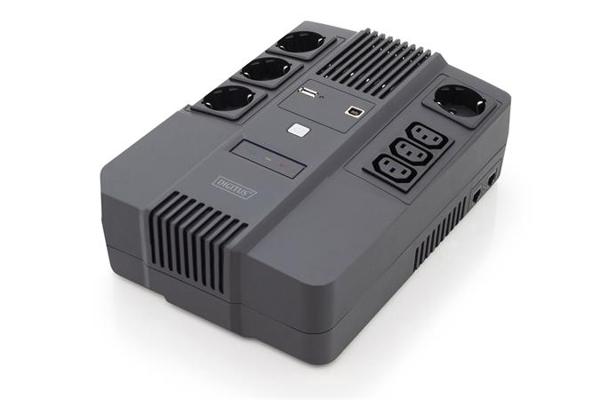 DIGITUS UPS Line-Interactive 600VA/360W AVR 4xSCHUKO 3xIEC C13 1xUSB A/B RJ45 DN-170110