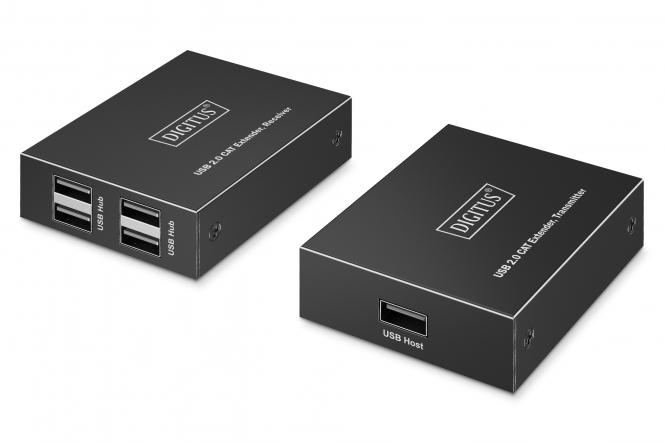DIGITUS USB 2.0 CAT extender, 4 porty USB-A, 150m DA-73120