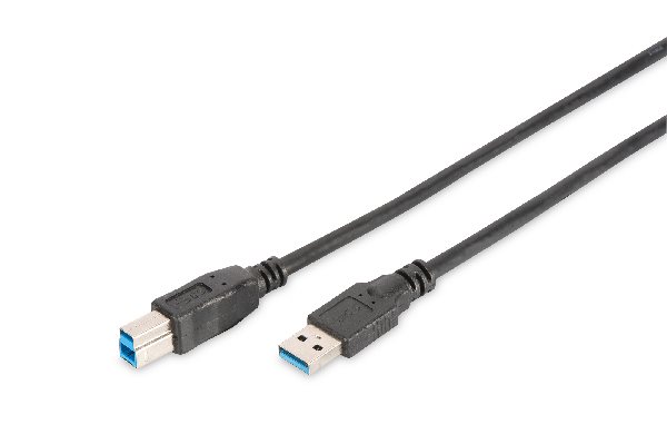 Digitus USB 3.0 connection cable, type A - B M/M, 1.8m, USB 3.0 conform, UL, bl DB-300115-018-S