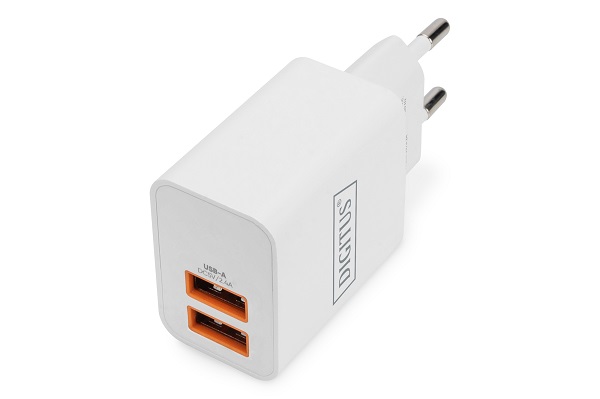 DIGITUS USB nabíječka 2x USB-A, 15,5W DA-10061